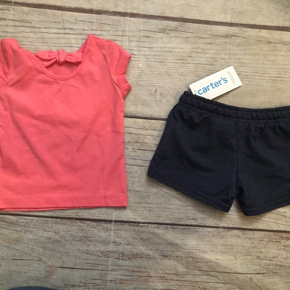 Carter's Baby Girl Floral Summer Outfit w Stretchy Shorts, Size 3 Months, NWTs - Picture 6 of 7